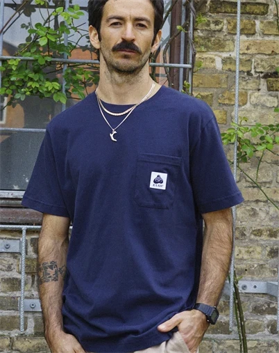 Elsk - Pocket Brushed T-Shirt - Dark Navy